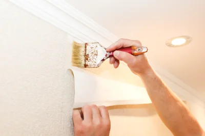 Pose de papier peint à Angous — revêtements muraux et toiles de verre